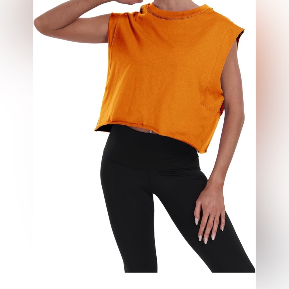 Orange Sleeveless Top